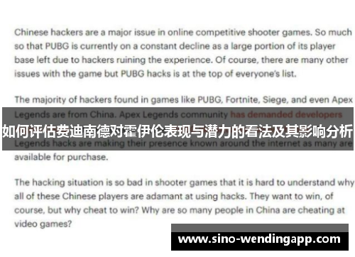 如何评估费迪南德对霍伊伦表现与潜力的看法及其影响分析